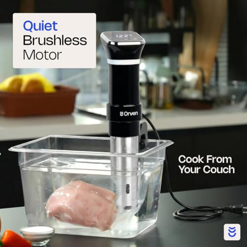 Sous Vide Cooker 1100W – Precision Immersion Circulator with ±0.2°F Accuracy, Quiet Brushless Motor, Adjustable Clamp, 4–20L Capacity, Stainless Steel, Built-In Timer, Easy Digital Control