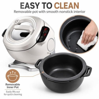 2000W Electric Wok Cooking Robot, 6L Automatic Stir Fry Machine