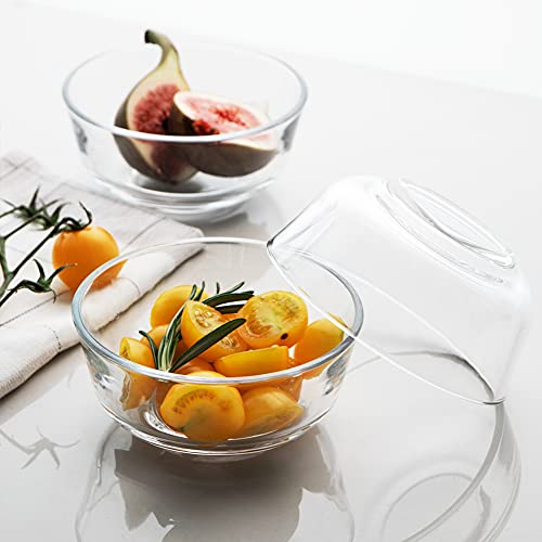 Sweejar Small Glass Bowls Set, 8 oz Prep Bowls for Cooking, 4 inch Bowls for Kitchen, Dessert Bowls for Ice Cream, Serving Bowls for Dipping, 10 pack