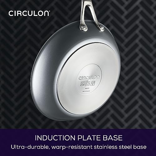 Circulon A1 Series with ScratchDefense Nonstick Induction Frying Pan Set, 6-Piece Cooking Pans Set, Induction Cookware, Graphite