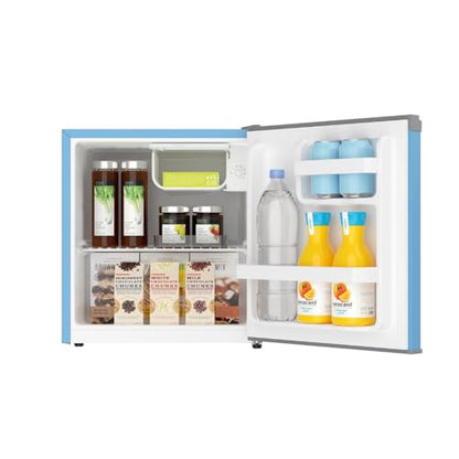Frigidaire EFR115 Mini Refrigerator - Energy Saving - CFC Free - Slide Out Shelves - Ideal for for Dorm, Office, RV, Garage, Apartment - 1.6 Cubic Feet, Blue