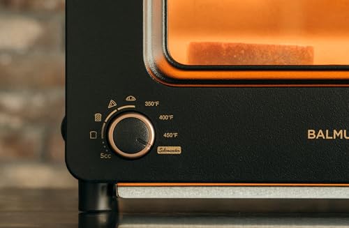 BALMUDA The Toaster Pro | Steam Oven Toaster | Compact 14.1″W × 12.6″D × 8.2″H | 6 Modes: Shokupan, Golden Toast, Pizza, Croissant, Oven, Salamander Grill | (Baking Tray Sold Separately) | Off-white