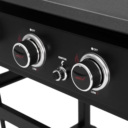 Royal Gourmet GB4000P 4 Burner Propane Gas Griddle with Hard Cover and Foldable Side Tables, 35-Inch Flat Top Grill with 766 Sq. In. Cooking Area for Backyard and Tailgating, Black