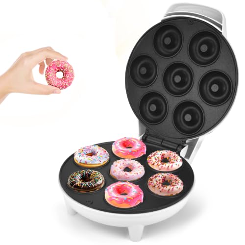 DSP Mini Donut Maker - Non-Stick, 7 Donuts, Cool-Touch