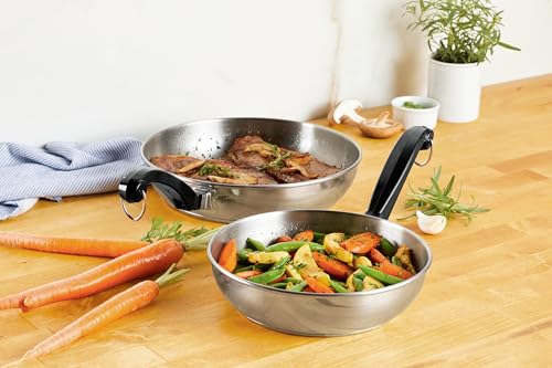 Farberware Classic Series Stainless Steel Frying Pan Set, 8.25-Inch and 10-Inch Skillets