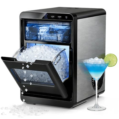 Antarctic Star Nugget Ice Maker Countertop 44Lb/Day LED Display Machine