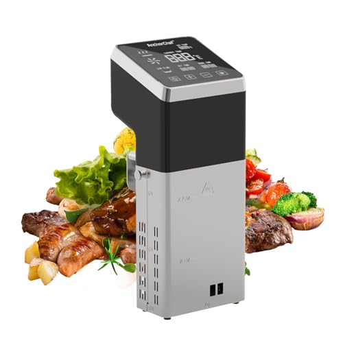 Anchorchef 1400W Sous Vide Cooker, Precision Immersion Circulators with large Touchscreen Accurate Temperature Timer (silver)