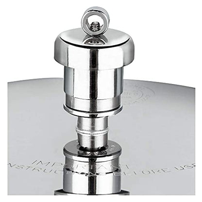Vinod Pressure Cooker Stainless Steel – Outer Lid - 2 Liter – Induction Base Cooker – Indian Pressure Cooker – Sandwich Bottom – Best Used For Indian Cooking, Soups, and Rice Recipes, Quinoa