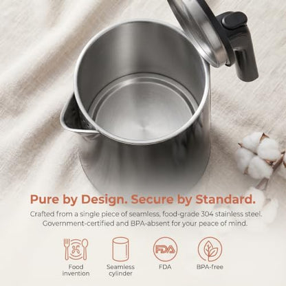Electric Kettle 1.0L 1200W, 7 Temperature Settings with 4H Keep Warm