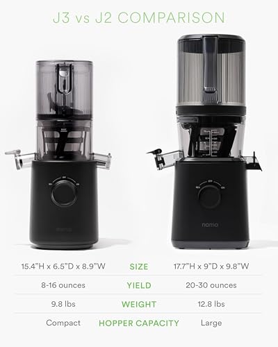 Nama J2 Cold Press Juicer – Self Feeding for Hands-Free Operation with Wide Mouth Hopper for Whole Recipe Loading, Zero Waste Masticating Juicer For More Juice, Less Pulp – Easy Cleanup & Assembly