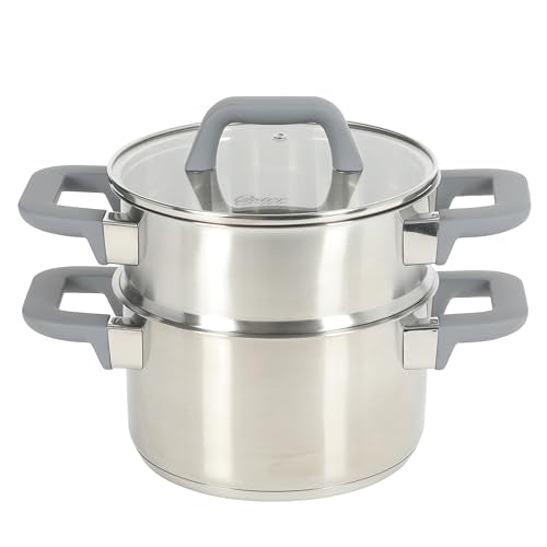 Oster Beauford 3 Quart Stainless Steel Dutch Oven With Steamer Set - Induction Safe