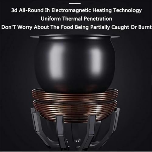 Automatic Cooking Machine,2000W 5-6L auto Cooking Wok Fried Rice Machine,One-Click Smart Start, Three Speed Adjustable,360 ° Automatic Rotation