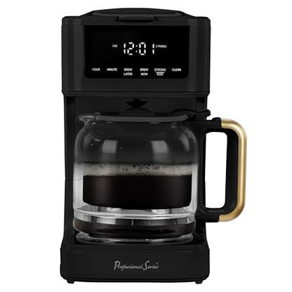 Professional Series 12-Cup Digital Coffee Maker, Strong Brew Setting, Permanent Filter, Pause n' Serve, Keep Warm Function