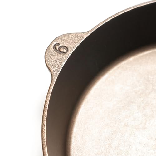 Lancaster Cast Iron No. 6 skillet - 8 3/4 inch diameter Pre-seasoned Frying Pan, Made in USA