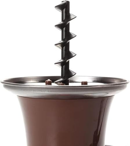3 Tier Chocolate Fountain Fondue Party Fountain with 10oz Capacity Stainless Steel Mini Chocolate Melter for Cheese, Queso, Candy, Dip Strawberries, Wedges, Vegetables, And More for Parties Wedding
