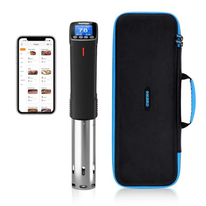 INKBIRD WIFI Sous Vide Cooker ISV-100W Bundle with Storage Case, 1000 Watts Immersion Circulator for Sous Vide, Suvee Cooker Kit for Starter, 14 Preset Receips, Timer