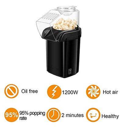 Mini Electric Hot Air Popcorn Maker Electric Popcorn Machine for Healthy Oil Free Popcorn