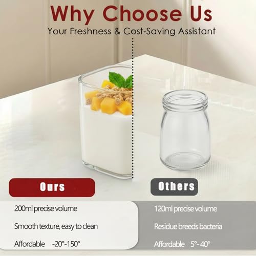 DWSZRWL Yogurt Maker Machine -Probiotic Yogurt Makers 36 Hour L Reuteri with Temperature Control & Adjustable Time,Curd Yoghurt Maker + 6 Cups with High Temperature Resistance and Easy Cleaning