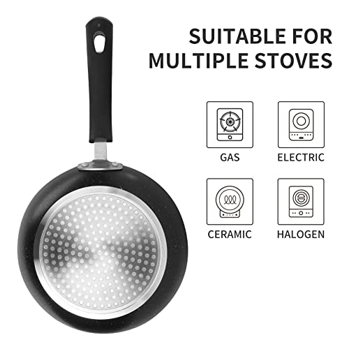 RATWIA Frying Pan 3-Piece Set, Nonstick Skillet Set for Induction Cooktop, Frying Pan Nonstick 8 Inch+9.5 Inch +11 Inch (Black)