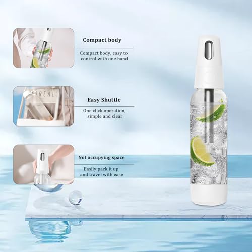 Soda Siphon 1L,Portable Sparkling Water Maker Carbonated Water Machine