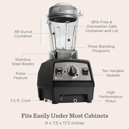 Vitamix Propel Series 510 Blender with Three Blending Programs, Professional-Grade Blender for Smoothies and More, Stainless-Steel Blades, Self-Cleaning Kitchen Appliance, 48 Oz Container, White