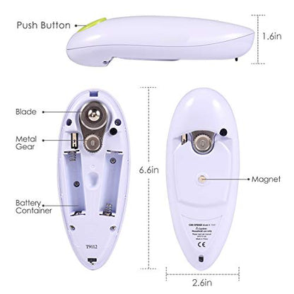 One-button electric can opener, automatic hands-free can opening, specially designed for arthritis patients and the elderly, safe and reliable