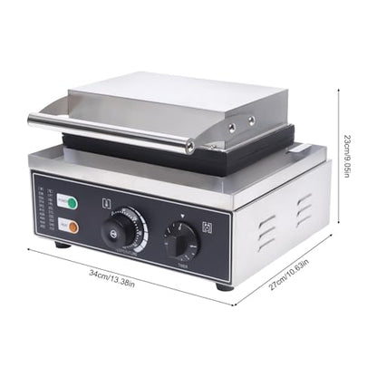 Rocoreny Mini Donut Maker, Pancakes Maker Machine,1550W Electric Commercial Waffle Donut Machine Double-Sided Heating 50-300℃ Non-Stick Coating For Professional Kitchen, Bakery, Dessert Shop (12Holes)