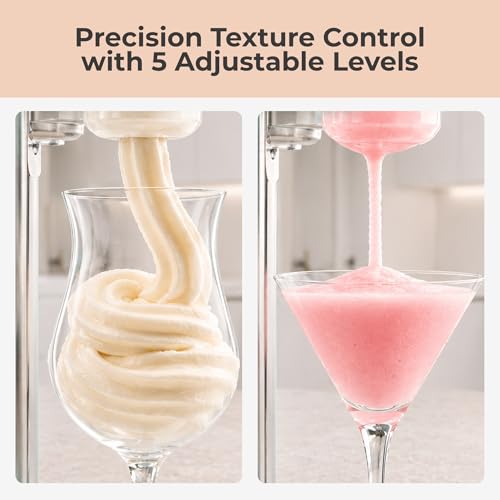 Whynter 7-in-1 Soft Serve Ice Cream and Slushy Machine, 1.6 Quarts, with Built-in Compressor, Self-Cleaning Mode, LCD Touch Control, and Adjustable Firmness, (Gold White)