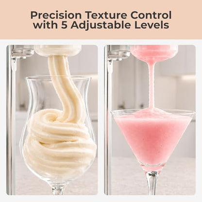 Whynter 7-in-1 Soft Serve Ice Cream and Slushy Machine, 1.6 Quarts, with Built-in Compressor, Self-Cleaning Mode, LCD Touch Control, and Adjustable Firmness, (Gold White)