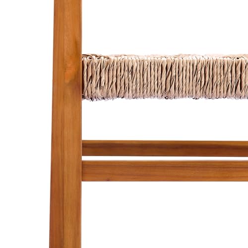 Christopher Knight Home 9 Piece Outdoor Dining Set Acacia Wood Expandable Table and 8 Light Brown Wicker Chairs Teak Finish Frame Patio Dining Furniture Set for Garden Backyard Porch Deck
