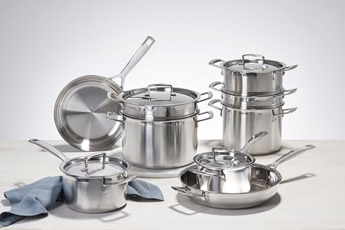 Le Creuset Stainless Steel Classic 3-Ply Stockpot, 10qt