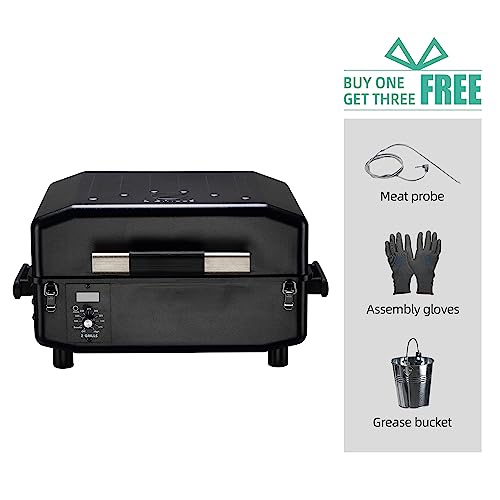 Z GRILLS 2026 200A Pellet Grill & Smoker - 202 sq.in Compact Wood Pellet BBQ with PID 3.0 Precision Control, Auto Feed System, Portable Small-Space Grill for Camping & Backyard Cooking