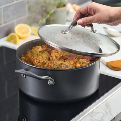 Circulon A1 Series Dishwasher Safe, Induction Ready, Metal Utensil Safe, 5-Quart Dutch Oven with Lid - Graphite