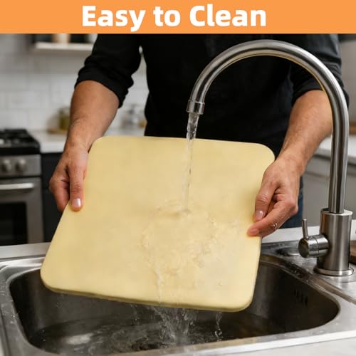 16 Inch Ceramic Pizza Stone with Pizza Peel, Universal Large Pizza Stone Set for Ninja FlexFlame Grill and Othe Oven Models, The Accessories for Ninja FlexFlame for Cooking Bread, Calzones and More