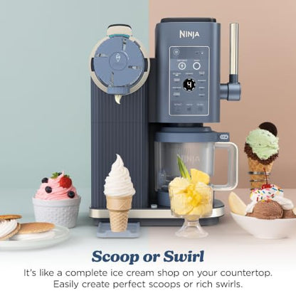 Ninja Creami Scoop & Swirl 13-in-1 Ice Cream and Soft Serve Maker, NC701BL