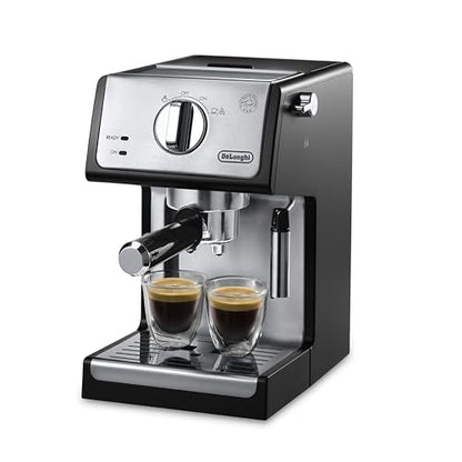 De'Longhi 15-Bar Pump Espresso Machine with Milk Frother & Temperature Control - Compact Home Barista Coffee Maker for Espresso, Latte, Cappuccino & Iced Coffee, Easy to Clean Design