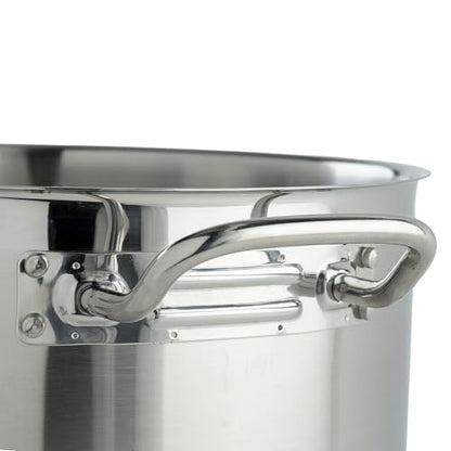 Winco Heavy-Duty Stainless Steel Stock Pot with Cover, 12 Quart
