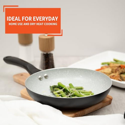 IMUSA 8" Premier Ceramic Nonstick Fry Pan with Cool Touch Handle, Matte Black