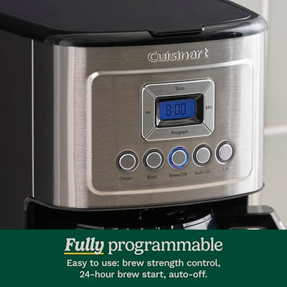 Cuisinart 12-Cup Coffee Maker, Programmable PerfecTemp Thermal Carafe Coffee Machine with 1-4 Cup Setting, Brew Strength Control and Brew Pause, Stainless Steel, DCC-3400NAS, Silver