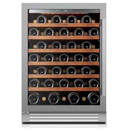 Ca'Lefort 24 Inch Wine Fridge，61 Bottle Built-in Freestanding Wine Cooler