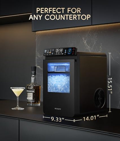 ecozy Nugget Ice Maker Countertop, Smart Ice Machine with APP Control