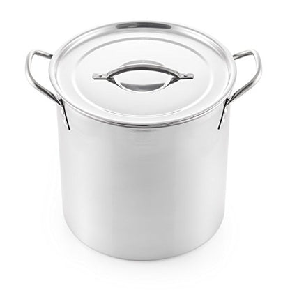 McSunley 607 Medium Stainless Steel Prep N Cook Stockpot, 12 quart, Silver