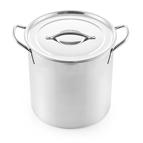 McSunley 607 Medium Stainless Steel Prep N Cook Stockpot, 12 quart, Silver