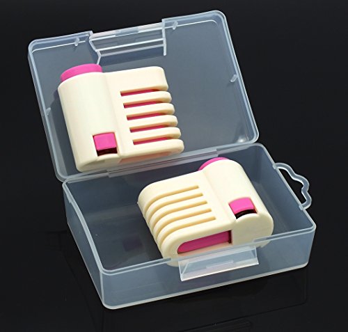 Yorwe 2PCS DIY Cake Slicer, Stratification Auxiliary, Bread Slice, Toast Cut, 5 Layers Leveler Slicer, Kitchen Fixator Tool (2, Rose Red)