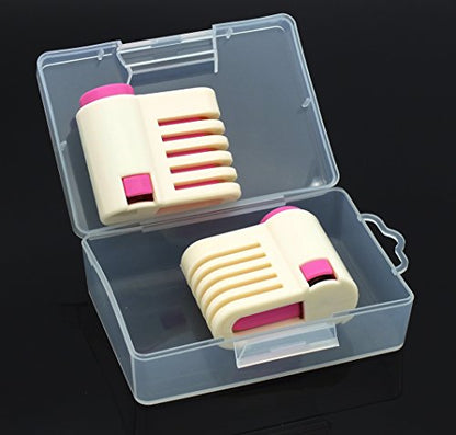Yorwe 2PCS DIY Cake Slicer, Stratification Auxiliary, Bread Slice, Toast Cut, 5 Layers Leveler Slicer, Kitchen Fixator Tool (2, Rose Red)