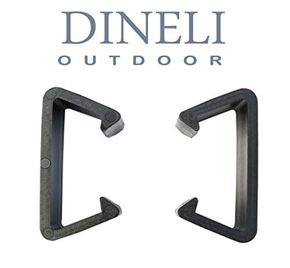 Dineli 20 Pieces Patio Furniture Clips Furniture Sofa Clips Outdoor Sectional Couch Connectors Sofa Outdoor Patio Sets Propane Fire Pit (Black-Sofa Clips)