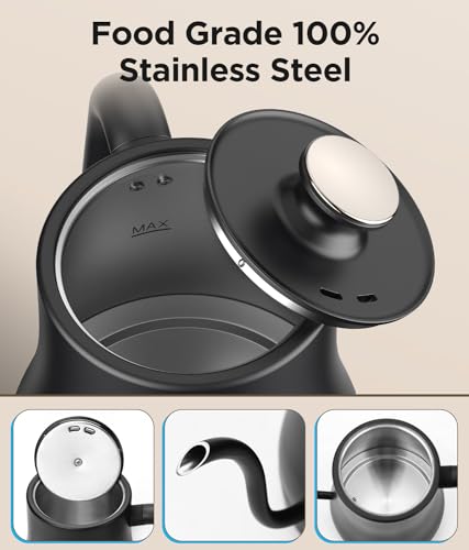 KOIOS Gooseneck Electric Kettle, ±1℉ Temp Control, Mute Mode, 4H Keep Warm