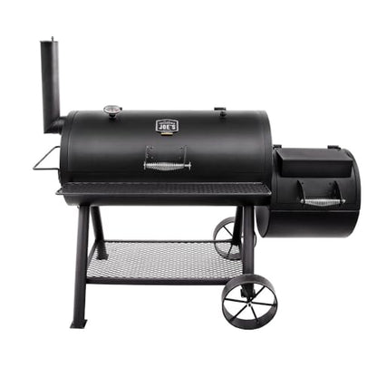 Oklahoma Joe's Longhorn Reverse Flow Offset Charcoal Smoker and Grill with 1060 sq. in. Cooking Area in Black