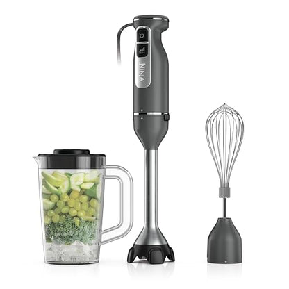 Ninja Immersion Blender & Whisk, 4 Speeds, 4oz Cup, Dark Grey, CI201GY