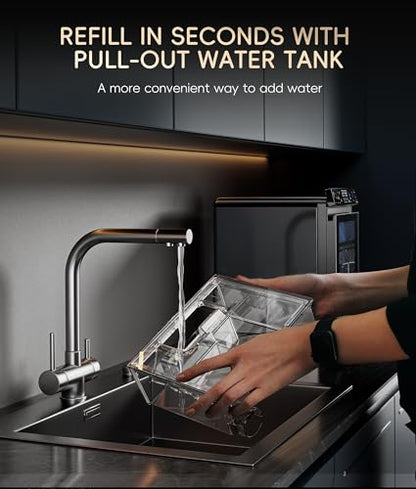 ecozy Nugget Ice Maker Countertop, Smart Ice Machine with APP Control